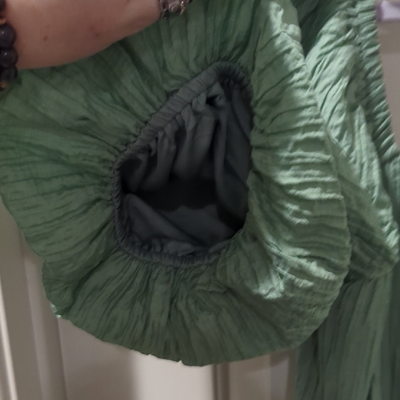 NWT Lulu's Mint Green Puff Sleeve Dress - Picture 6 of 8